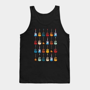 Acoustic Guitar Icons Huge Collection Tank Top